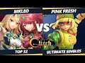 Glitch Konami Code Top 32 - MkLeo (Pyra Mythra) Vs. Pink Fresh (Min Min) Smash Ultimate Tournament