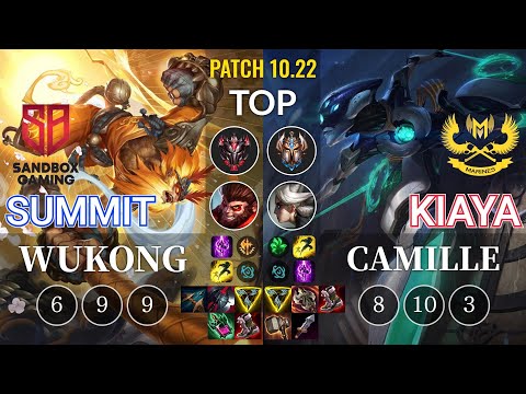 SB Summit Wukong vs GAM Kiaya Camille Top - KR Patch 10.22