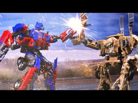 Transformers Stop motion   Highway Battle