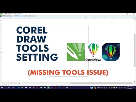 Coreldraw Tools Setting -  Solving Missing Tools issues - Coreldraw tools reset