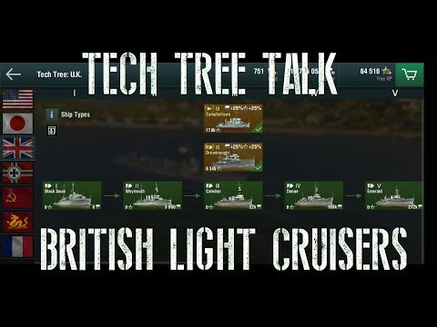 World of Warships Blitz - Tech Tree Talk - British Light Cruisers