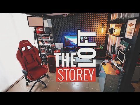 ULTIMATE TWO STOREY GARAGE ROOM TOUR LOFT DESK SETUP MANCAVE MAKEOVER (bahasa indonesia)