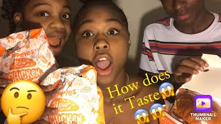 Trying The Popeyes Sandwich For The First Time With Siblings(my sister chokes)💔