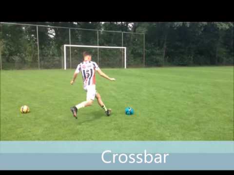 Mike en Harm free kicks / crossbar