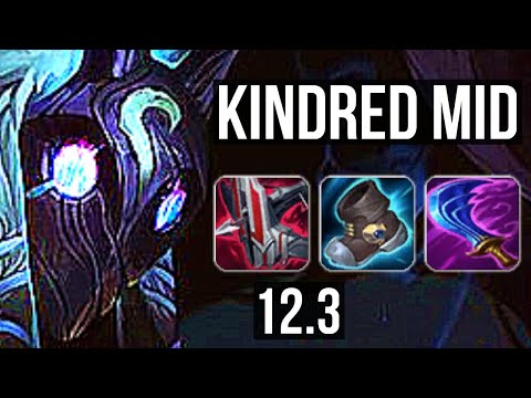 KINDRED vs AHRI (MID) | Rank 2 Kindred, 300+ games, Dominating | EUW Challenger | 12.3