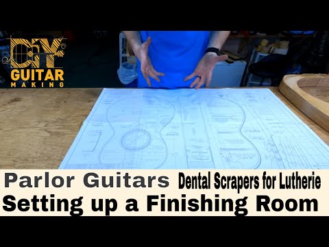Shop Rounds | New Parlor Guitar Project, Setting up a Finishing Room, Dental Scrapers for Lutherie