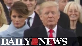 Melania Trump caught on camera scowling during inauguration