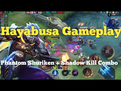 Hayabusa Gameplay | Fast Hand Combo Phantom Shuriken + Shadow Kill | MLBB