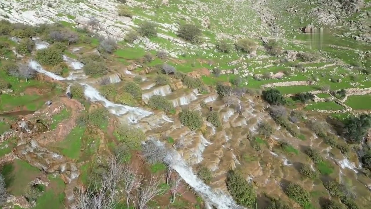 Mardin'in Pamukkale'si havadan görüntülendi