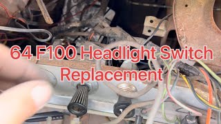 64 Ford F100 headlight switch and exhaust update.