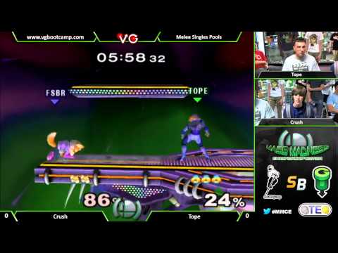 Mass Madness CE - Crush (Fox) Vs. Tope (Sheik) SSBM Pools - Super Smash Bros  Melee