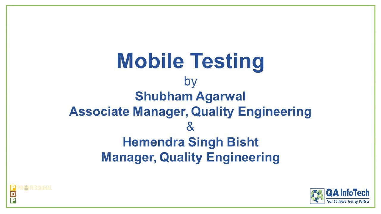 Mobile Testing Training Session | Professional Development Program - QA InfoTech
