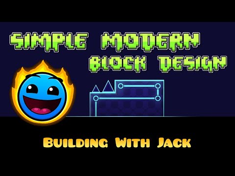 Easy Modern Block Design Tutorial (How to) in Geometry Dash | Building With Jack