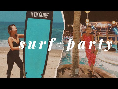 WHAT TO DO IN SEMINYAK BALI 🏄🏽‍♀️ Surfing, FINNS Beach Club 발리에서 꼭 해야할 서핑, 핀스비치클럽 | BALI VLOG 7