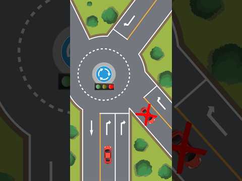 Roundabout Rules 90% of Beginners Get WRONG! 😱 #roundabout #beginnerdriver #trafficrules