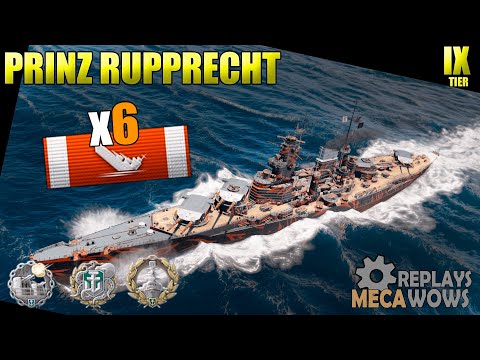 Prinz Rupprecht 6 Kills & 134k Damage | World of Warships Gameplay 4k