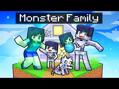 Having a MONSTER FAMILY in Minecraft!