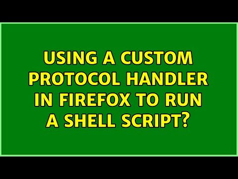Ubuntu: Using a custom protocol handler in Firefox to run a shell script?
