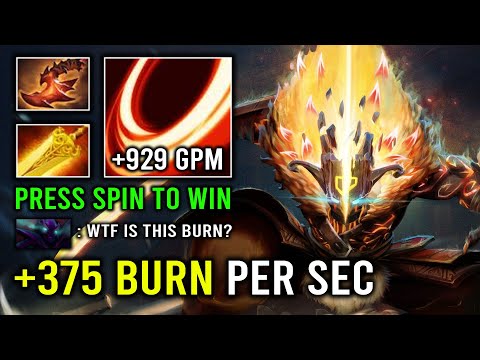 +375 Blade Fury Radiance Burn Per Second Hybrid Magic Juggernaut 929 GPM Vs Carry Spectre Dota 2
