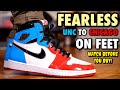WORTH 160 AIR JORDAN 1 FEARLESS REVIEW ON FEET EARLY LOOK