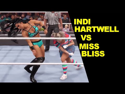 WWE 2K22 Indi Hartwell vs Miss Bliss - Extreme Rules