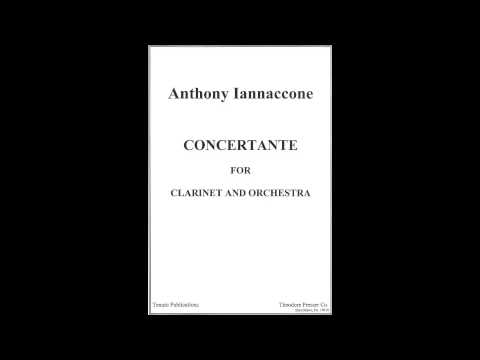 Iannaccone: CONCERTANTE FOR CLARINET AND ORCHESTRA