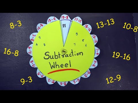 Subtraction wheel | Math wheel Subtraction | Math working project |Teaching resources