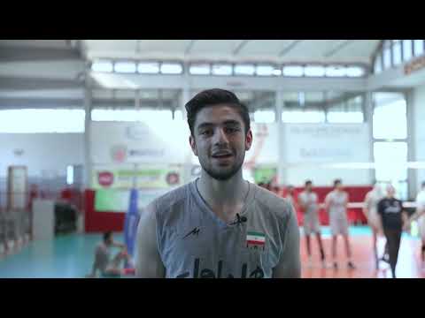 VOLLEYBALL NATIONS LEAGUE 2022; Conversing with Bardia Saadat before the match against Poland