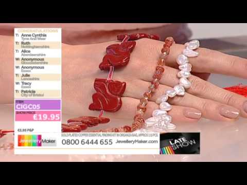 Pink Sapphire and Peridot for jewellery making: JewelleryMaker  late show LIVE 25/05/2014