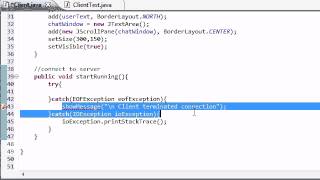 Intermediate Java Tutorial - 51 - Setting Up the Client for Chatting