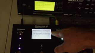 Video thumbnail for Using a Mastermind LT MIDI Foot Controller to control an Axe-Fx II by RJM Music Technology Inc
