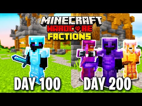 I Survived 200 Days in HARDCORE Minecraft Factions... Here's What Happened