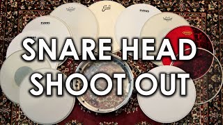 Video thumbnail for 1 Snare, 11 Drumheads - Snare Batter Head Shoot Out! by DRUM.DOG