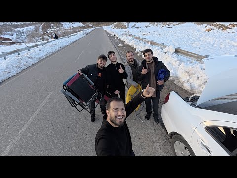 ڤلوگ سەفرەکا خوش ناڤ بەفرێ دگەل شەباب 🥶🔥 