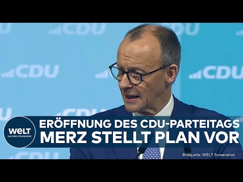 FRIEDRICH MERZ: "Heute beginnt die Phase!" CDU-Chef stellt Programm auf Parteitag in Berlin vor