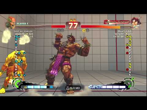 SSF4 AE Ver. 2012: bold_as_love-ps [Dhalsim] vs. MaaO-mAAo [T. Hawk] - PSN Ranked Match