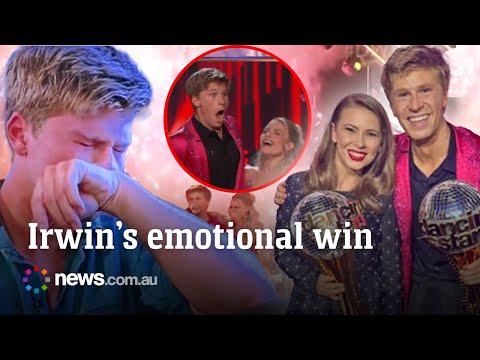 Robert Irwin breaks down over his father before Dancing with the Stars finale win