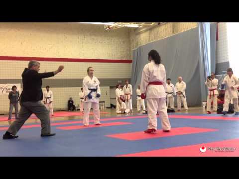 WKF Rules Kumite Women in Karate - Shotokan vs Shito Ryu in Winnipeg Canada 2012
