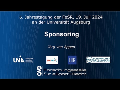 6. Jahrestagung der FeSR - Sponsoring - Jörg von Appen (BluePort)