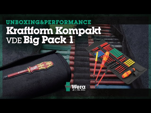 Csavarhúzó készlet 26-darabos 1000V cseréhető betétekkel Kraftform Kompakt VDE WERA