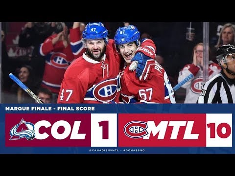 Canadiens vs Avalanche 10-1
