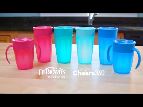 كوب للأطفال360 بدون قمع من دكتور براونز ، 6 أشهر + ، 200 مل ، أزرق video