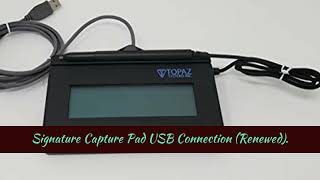Topaz SignatureGem T-LBK462-HSB-R 1X5 Backlit LCD Signature Capture Pad USB Connection (Renewed)