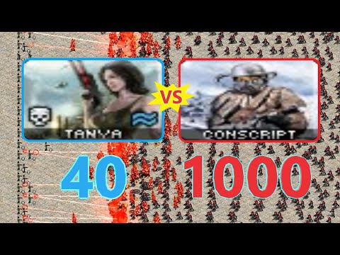 Tanya vs Conscripts - Same Cost - Red Alert 2 MO