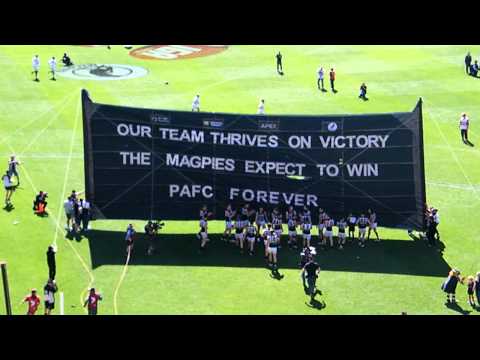 2014 SANFL Grand Final - Port Adelaide run through banner v Norwood