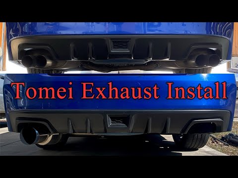 TOMEI CATBACK EXHAUST INSTALL For 2015+ SUBARU WRX/STI AND GRIMMSPEED LICENSE PLATE RELOCATION KIT