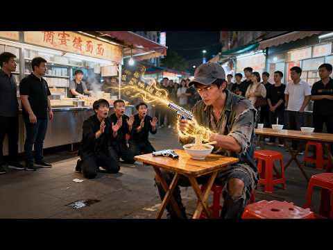 惡霸當街搶劫無人能擋，豈料角落裡吃麵條的窮小伙是剛出獄的無敵槍王，一發子彈就讓整個黑幫灰飛煙滅震驚全場，無數美女爭著投懷送抱#出獄的槍王