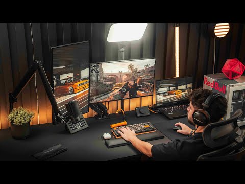 Gaming Desk Setup with The MOST Powerful Gaming Laptop | MSI GT77 Titan