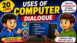Uses of Computer Dialogue in English | 20 Lines Conversation Between Two Friends