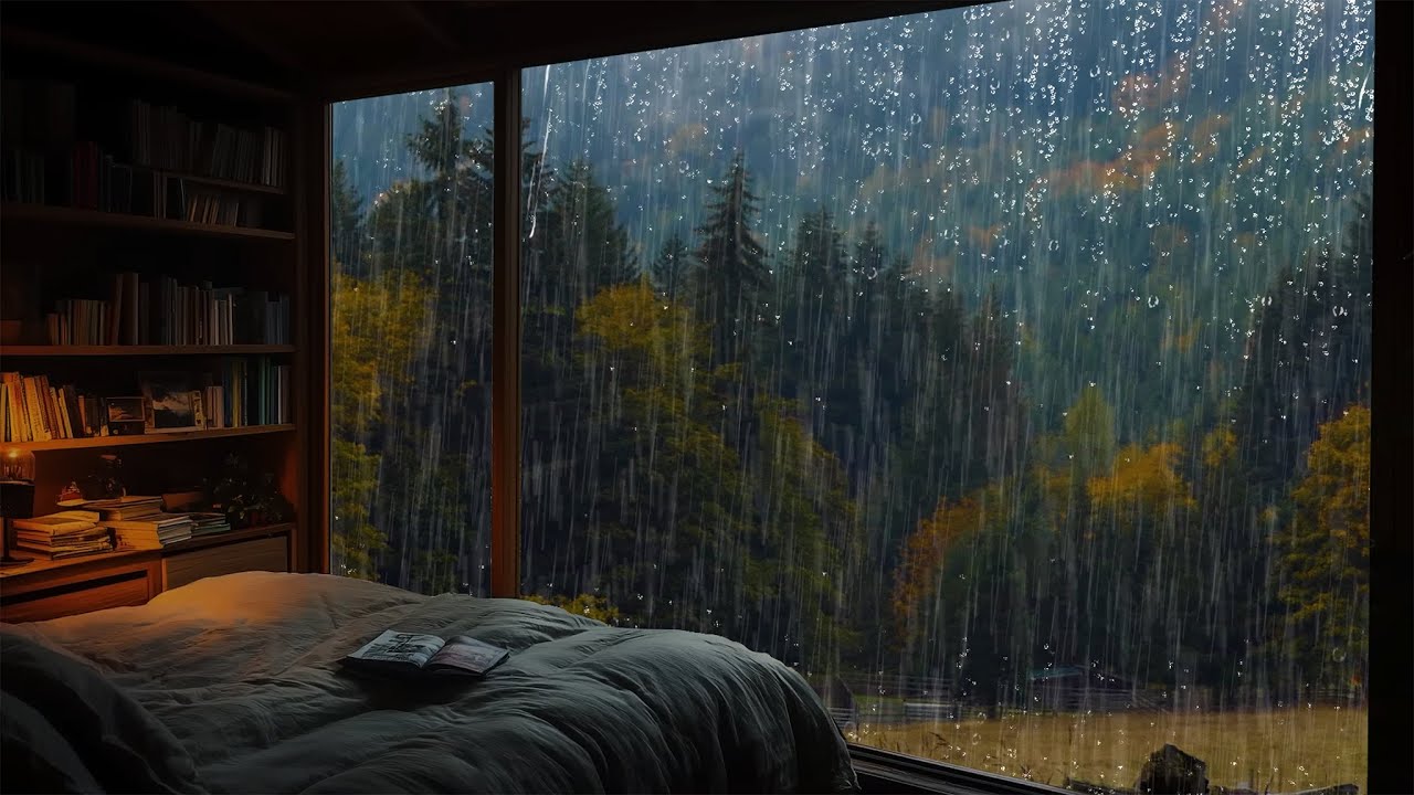 Relaxing Ambience rain sounds for sleeping | White noise rain | Good sleep asmr🛏